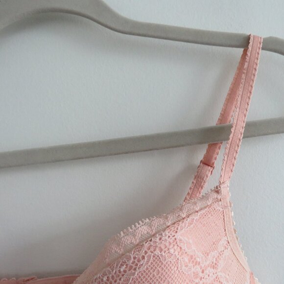PASSIONATA BY CHANTELLE Let's Play Push-Up T-Shirt Underwire Bra Blush Pink Lace - Picture 3 of 15